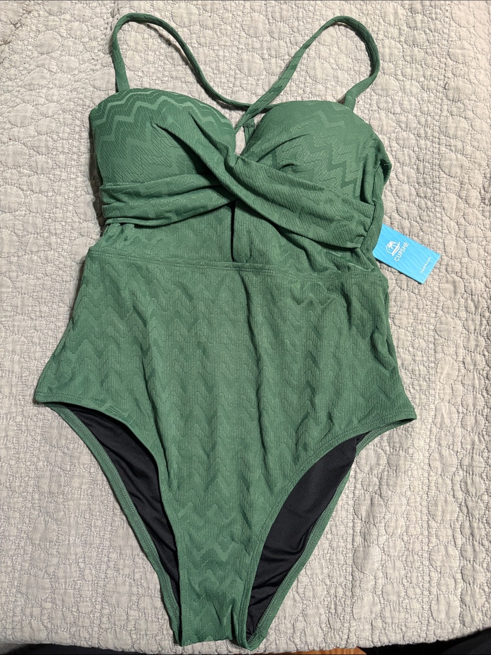 Womens One-Piece Swimsuit - Green